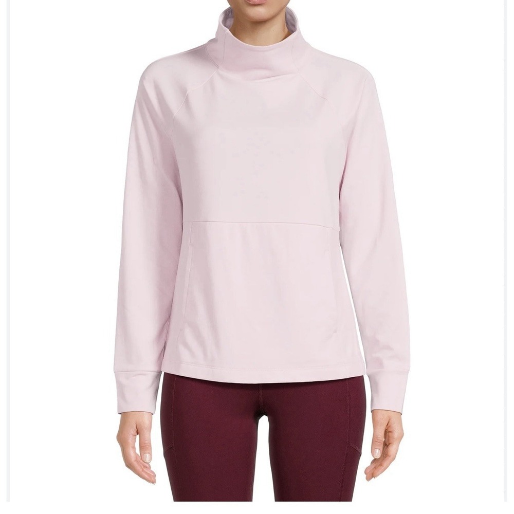Avía Women's Mock Neck Long Sleeve Pull Over Top Sz XXXL NWT Pink